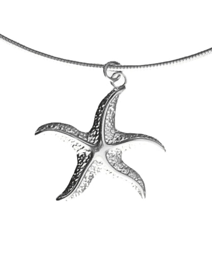 HONEYSUCKLE - Silver Starfish Necklace