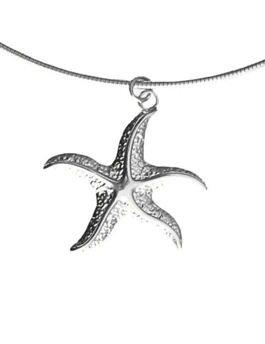 HONEYSUCKLE - Silver Starfish Necklace