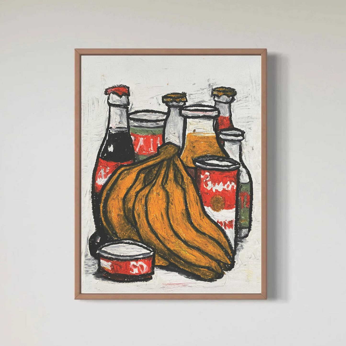 Campbell soup and eight bananas Print