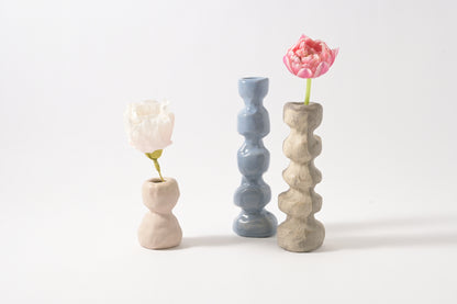 Bubble Candle Holder - Gray marbled