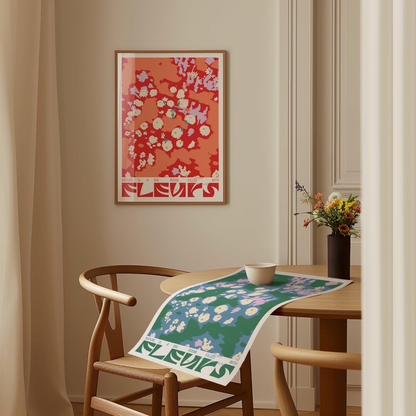 Fleurs (Green) - Poster