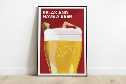 Relax and have a beer Poster