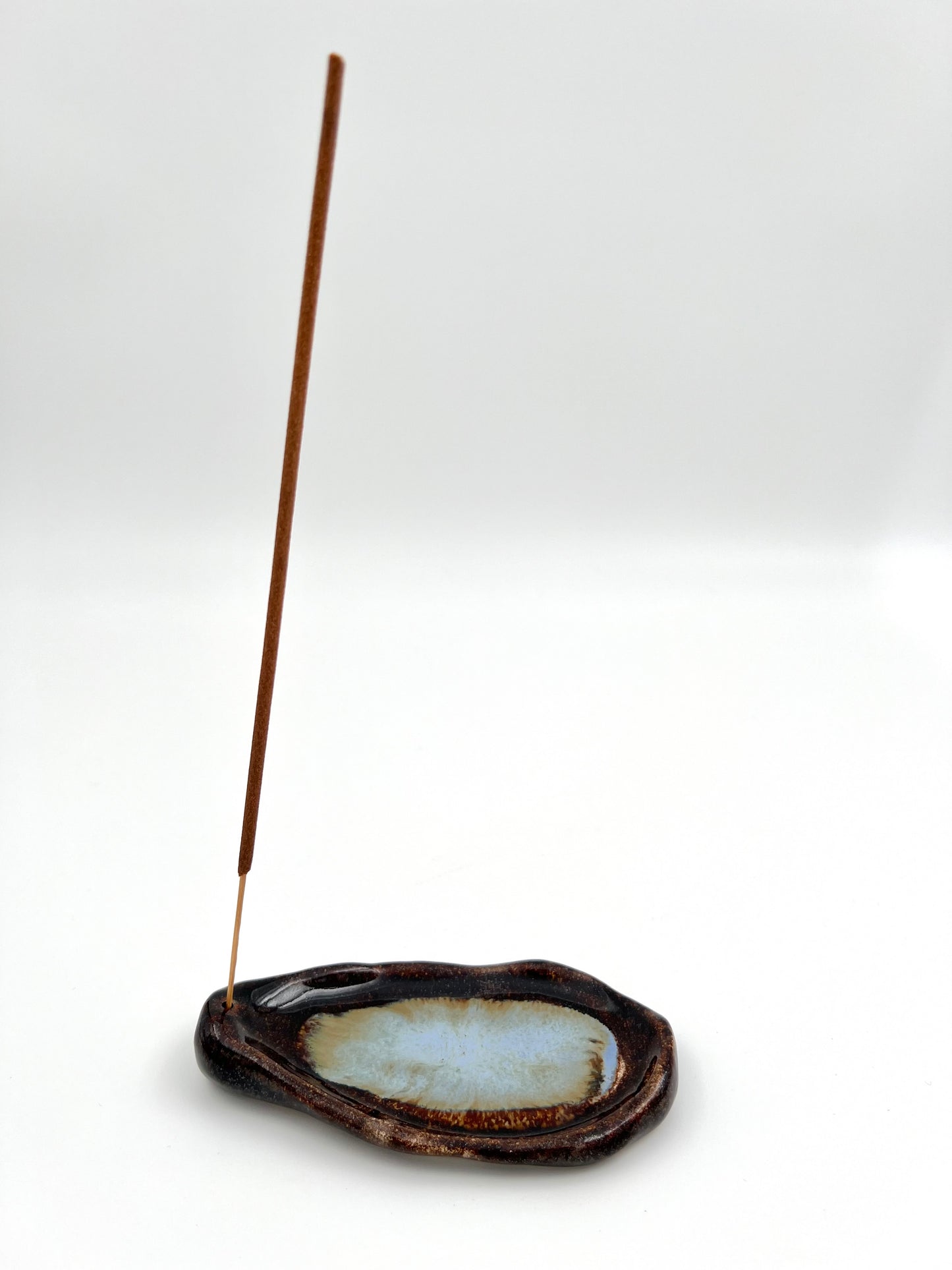 Incense holder - Brown/Glitter/Light blue