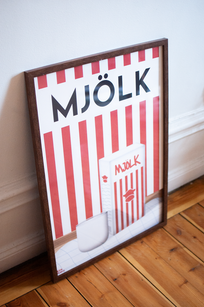 Röd Mjölk Poster