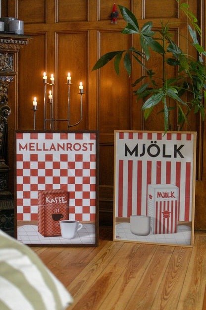 Röd Mjölk Poster