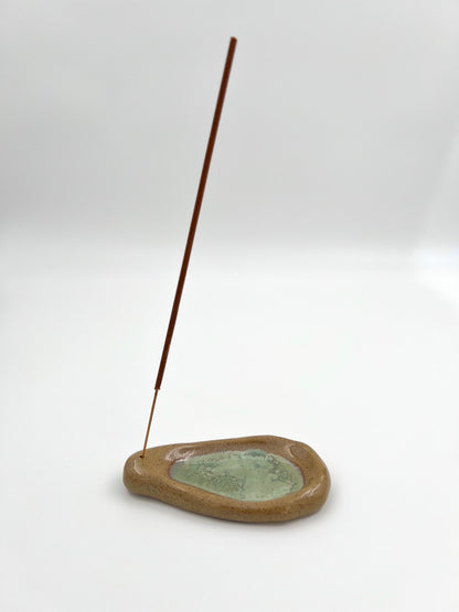 Incense holder - Turquoise/Sand