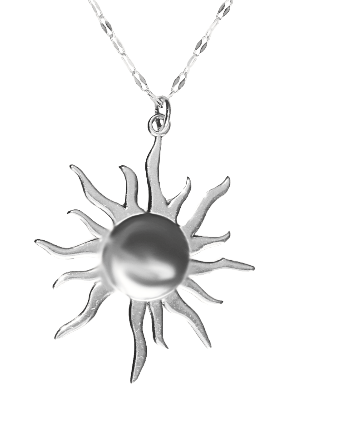 SHINE - SILVER SUN NECKLACE