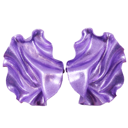 Satin Earrings - Light purple glitter