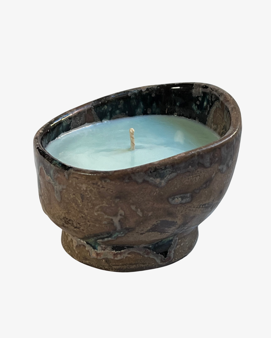 ”Mermaid” Scented Candle in Stoneware Bowl | Ocean, Vanilla & Jasmine