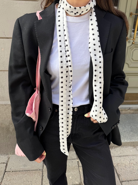 Twilly Scarf - Snow White Dots