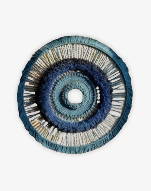 Blå Mother mandala tekstil vægkunst