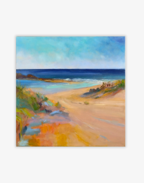 Seaside Serenity Original Oliemaleri - Sea Whispers Series