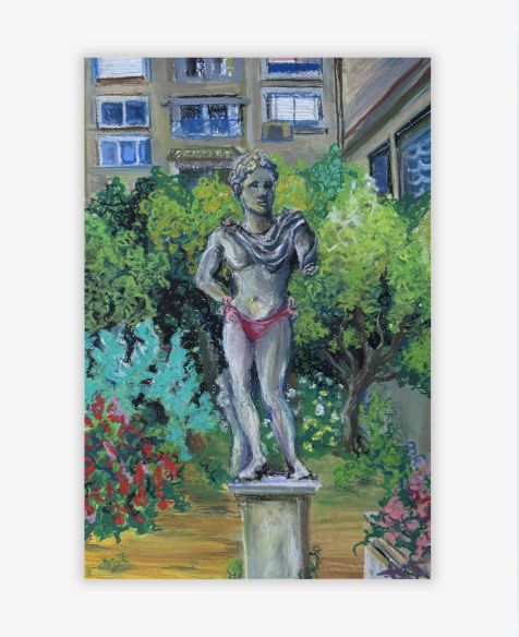 “Athens” Oil Pastels Original Painting