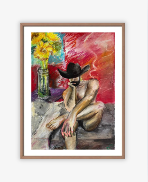 “Red” Soft Pastels Original Painting