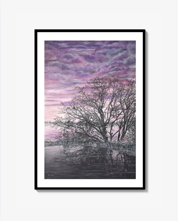 Landscape in purple (Landscape), Art Quality Poster