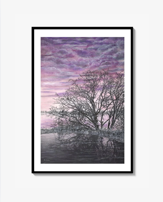 Landscape in purple (Landscape), Art Quality Poster