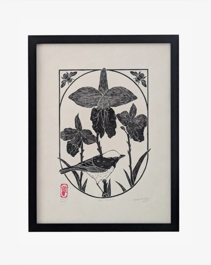 Loose Tongues - Linocut Print