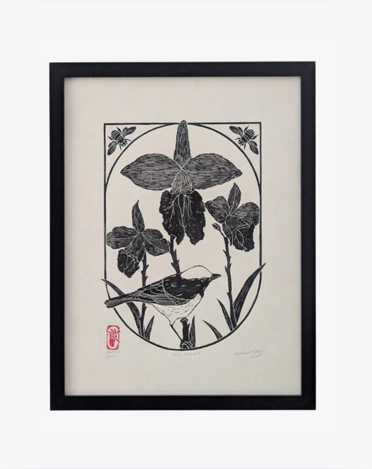 Loose Tongues - Linocut Print