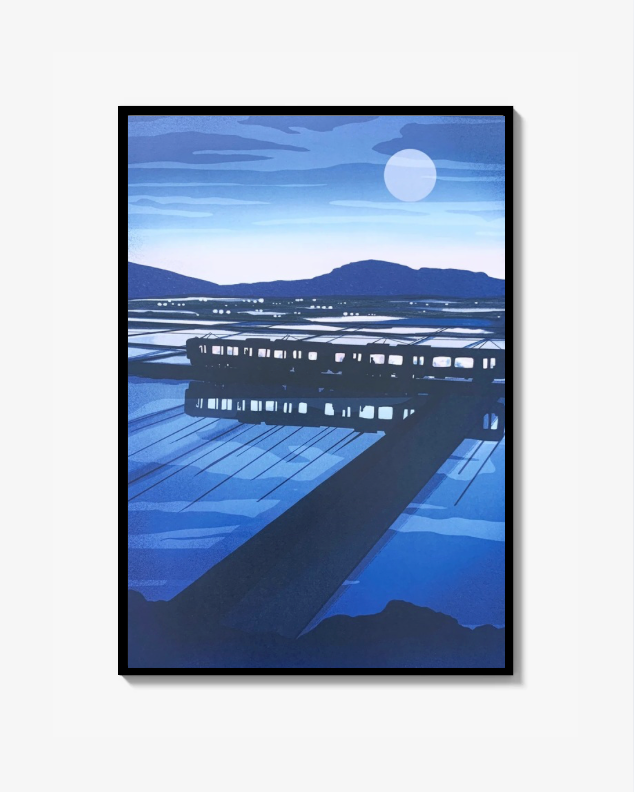 Blue Train Art Print