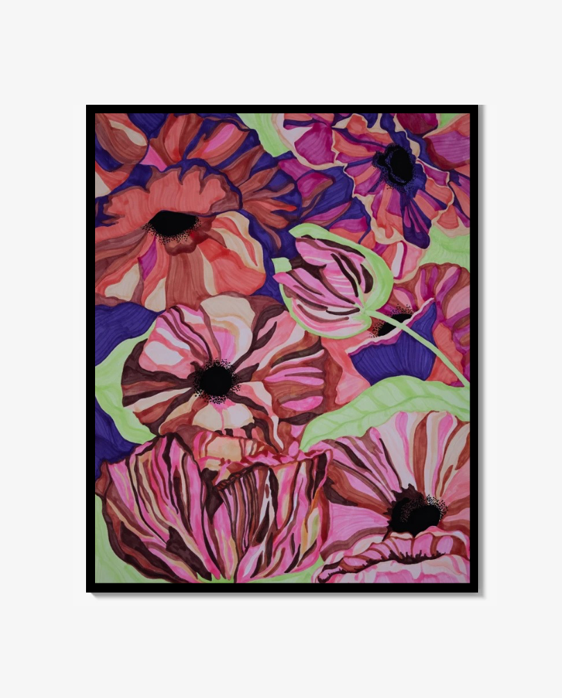 Poppy flowers pink Print