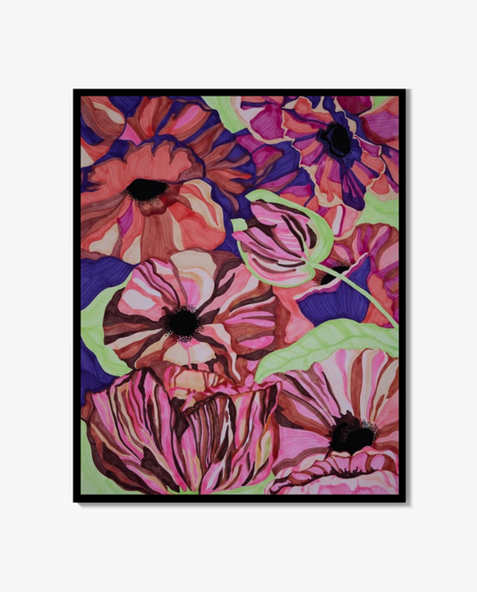 Poppy flowers pink Print
