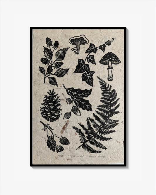 "Forest Walk" (Sort) - Linocut Print