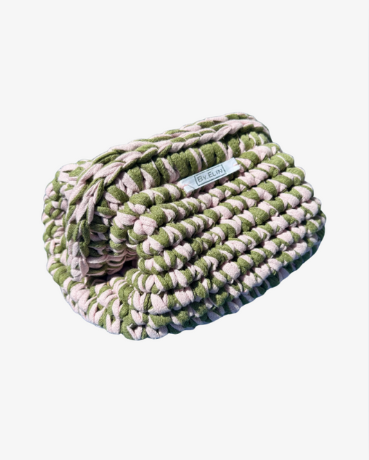 AGNES - Mellem - Khaki/lys rosa
