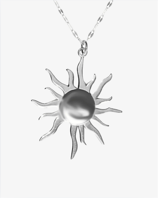 SHINE - Sølv Sol Halskæde