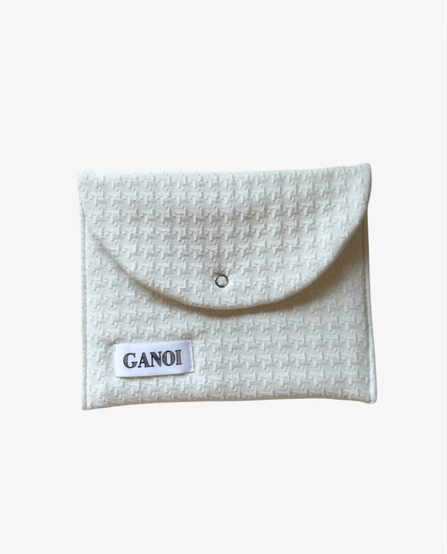 Textured white pouch