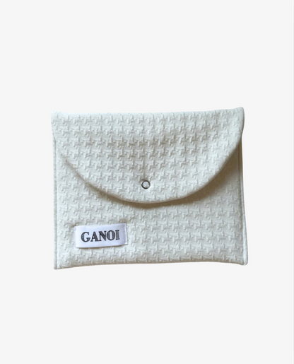 Textured white pouch