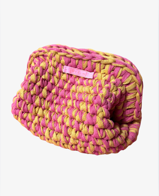 AGNES clutch - Mellem - Yellow/Rosa