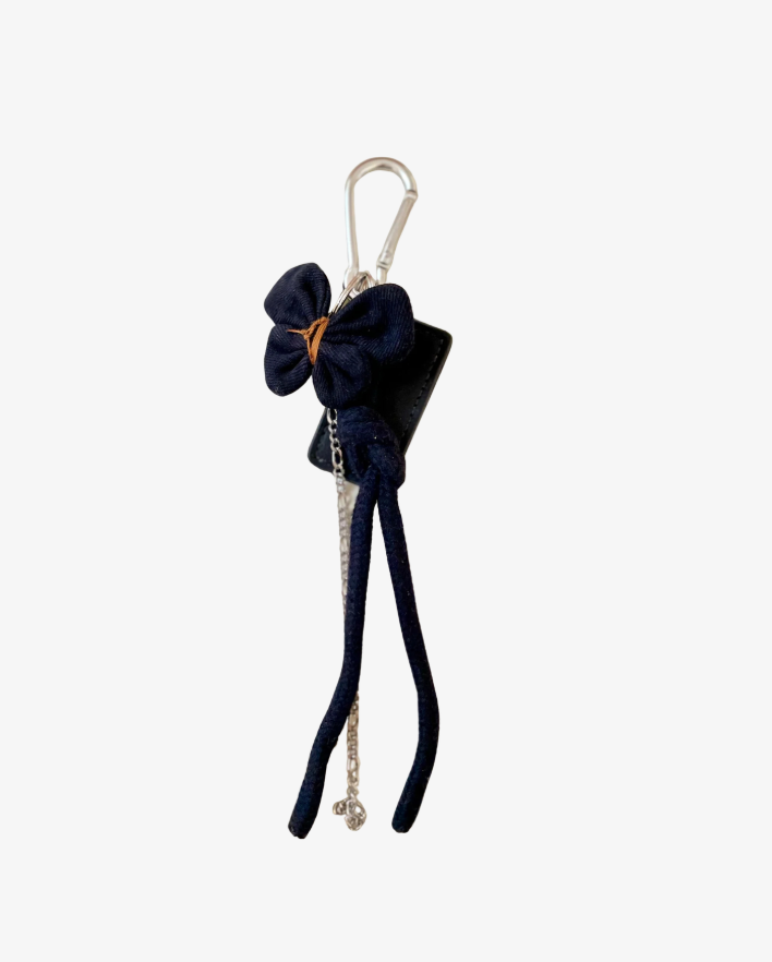 Bag charm Lee Jeans patch Black