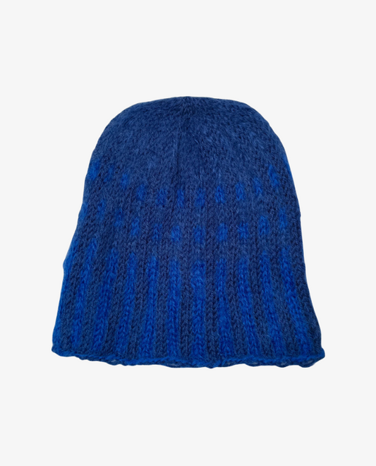 Vertical Stripe Beanie (blue)