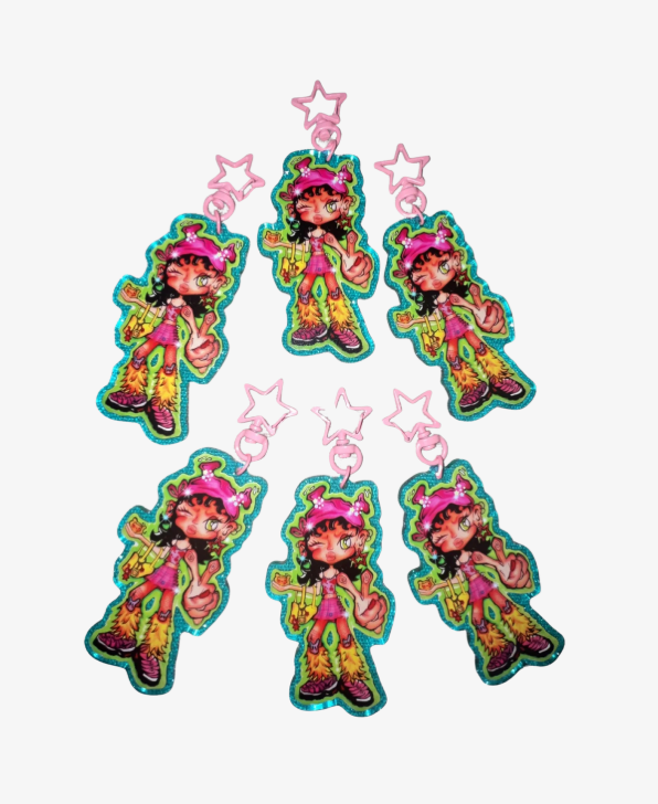Sparkling shamo keychains