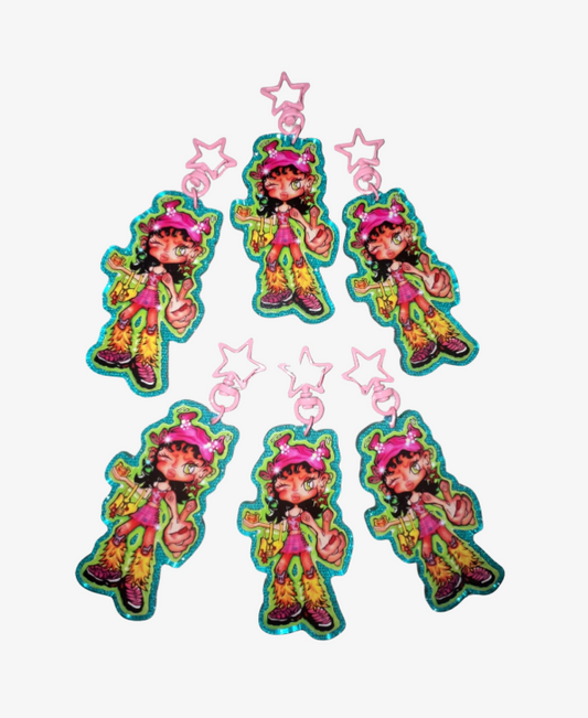 Sparkling shamo keychains