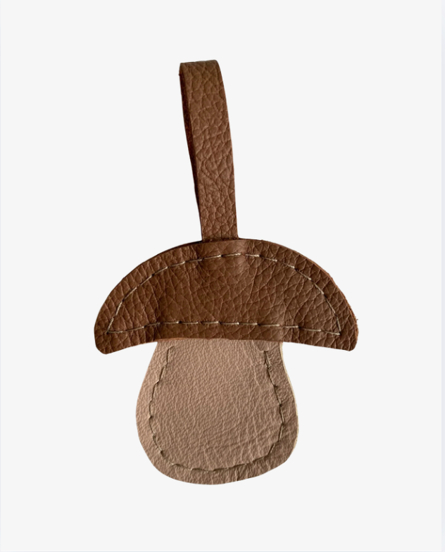 Nøglering, Taskevedhæng svamp i italiensk læder