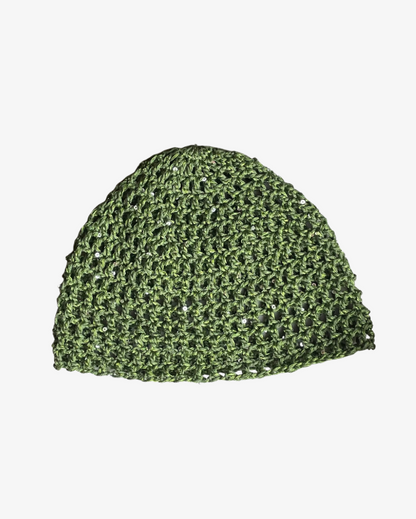 Glitter mesh beanie - Olive