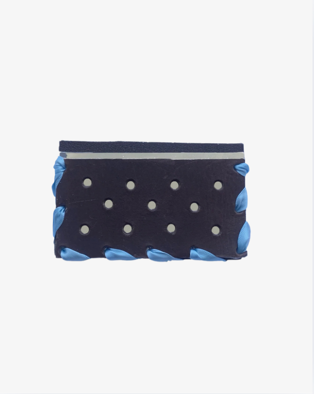 Wallet polka dots brown and blue