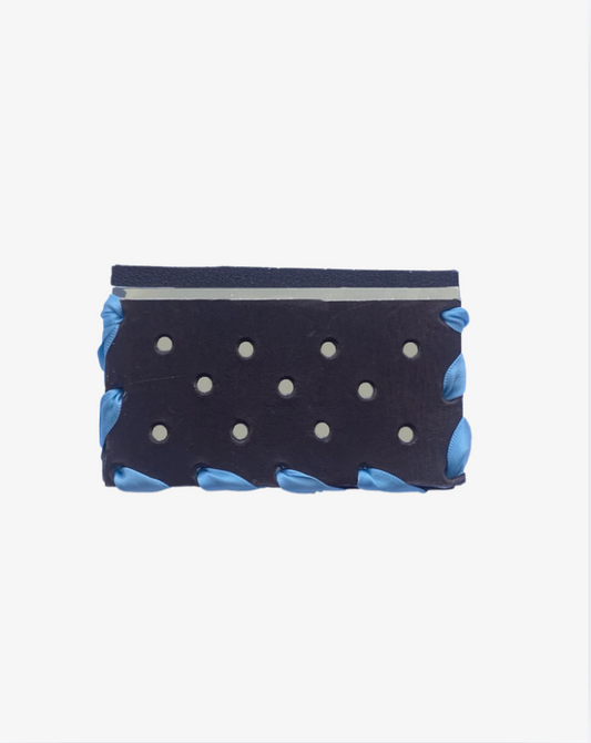 Wallet polka dots brown and blue