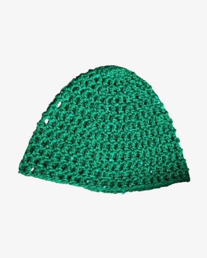 Glitter mesh beanie - Green