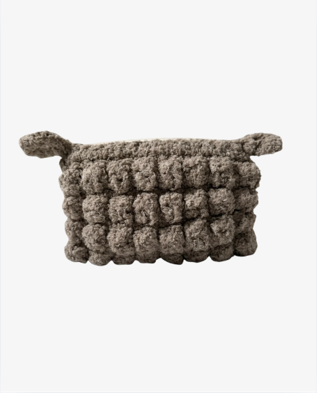 Hæklet boblet toilettaske - mellem størrelse (Limited edition)