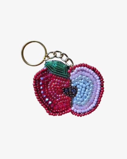 Bag charm/ keychain, red apple