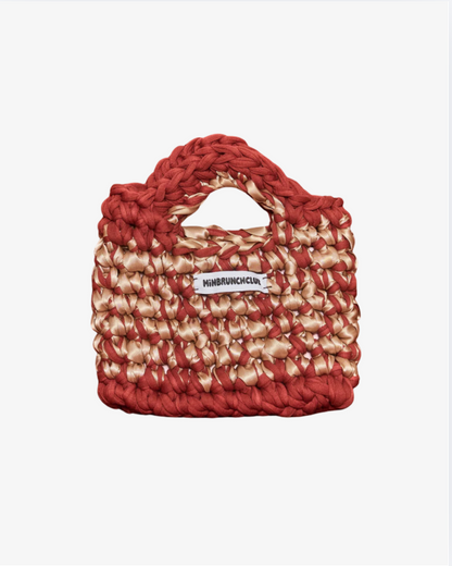 Gingerbread satin crochet bag