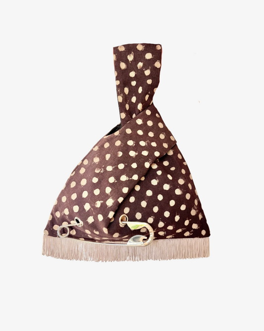 Fringe Polka Dot Knot Taske