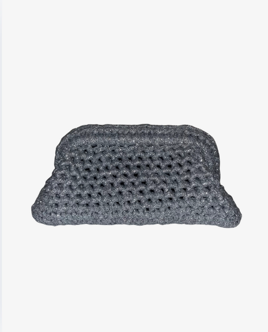 Clutch Sølv glimmer