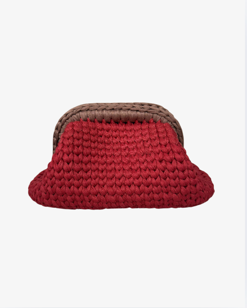 CORAL Crochet Clutch