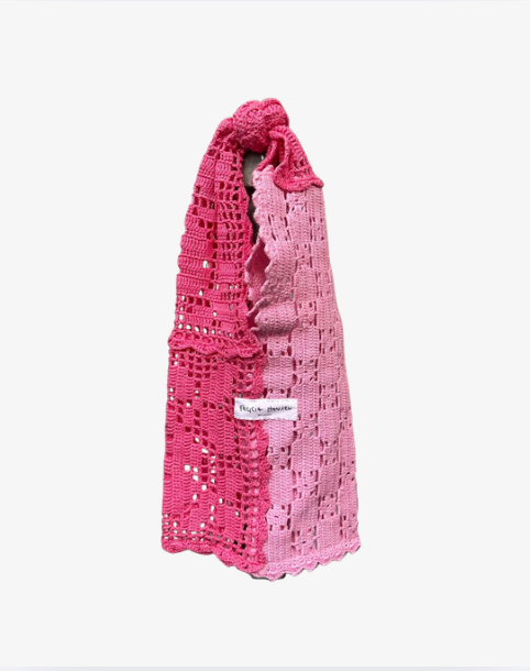 Mini Crochet Tote Bag - Pink/Rosa