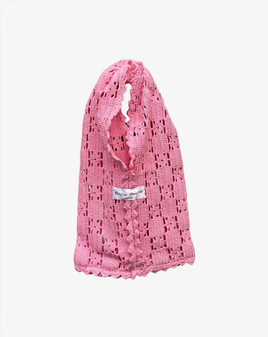 Mini Crochet Tote Bag - Rosa