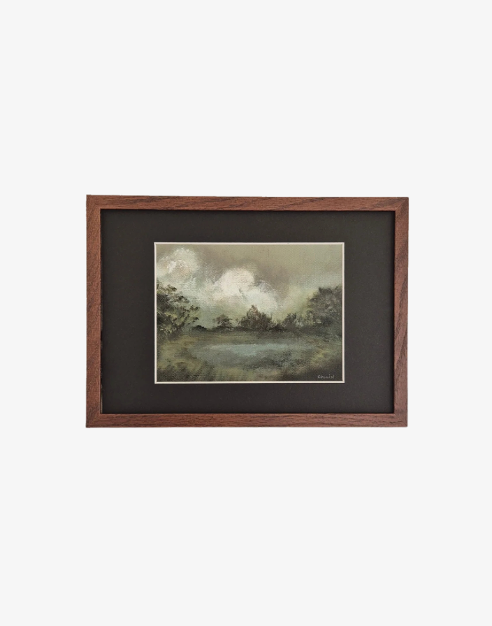 Shades of green II, Original acrylic painting on linen canvas