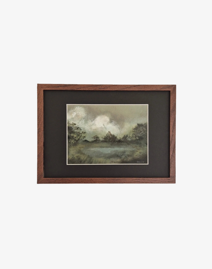Shades of green II, Original acrylic painting on linen canvas